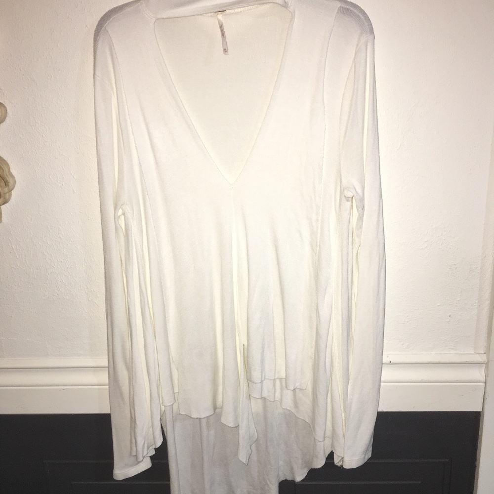 FREE PEOPLE uptown turtle neck asymmetrical long sleeve top XS NWOT